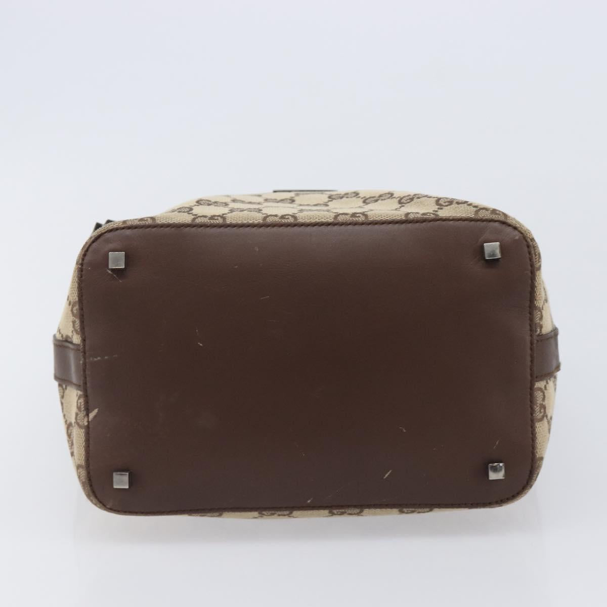 GUCCI GG Canvas Shoulder Bag Beige Silver 001 4299 Auth ep15906