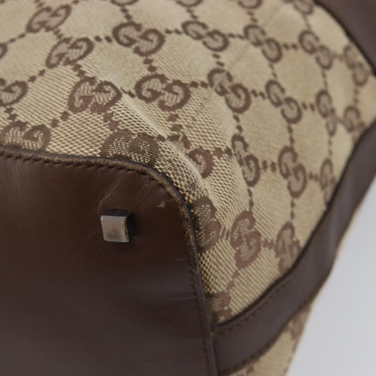 GUCCI GG Canvas Shoulder Bag Beige Silver 001 4299 Auth ep15906