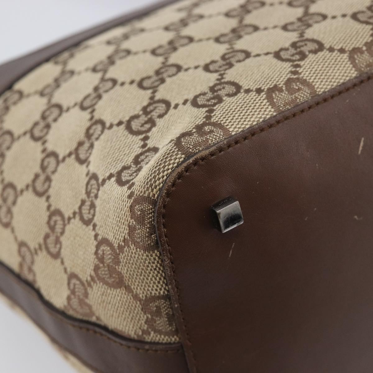 GUCCI GG Canvas Shoulder Bag Beige Silver 001 4299 Auth ep15906