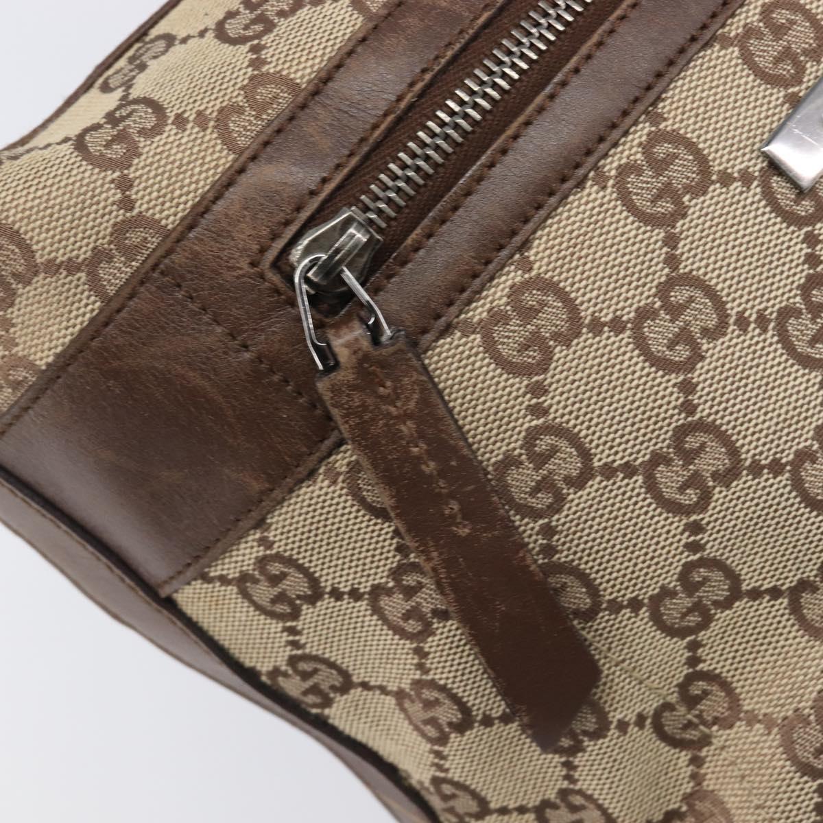GUCCI GG Canvas Shoulder Bag Beige Silver 001 4299 Auth ep15906