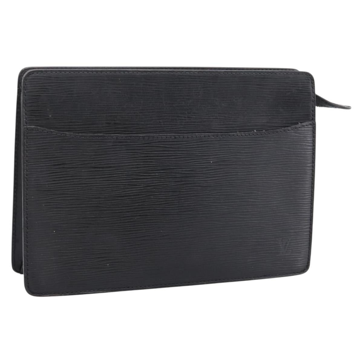 LOUIS VUITTON Epi Pochette Homme Clutch Bag Black M52522 LV Auth ep15907