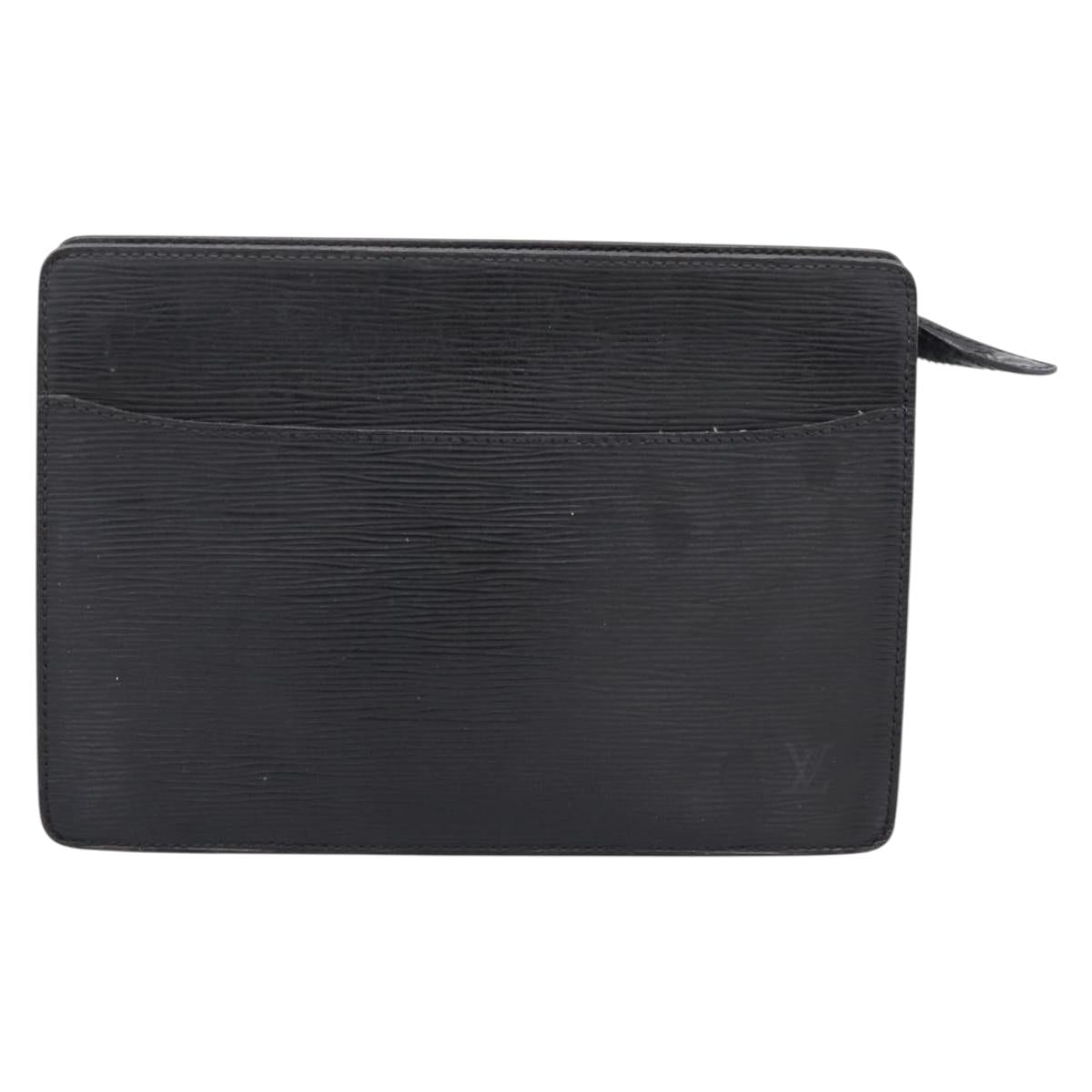 LOUIS VUITTON Epi Pochette Homme Clutch Bag Black M52522 LV Auth ep15907