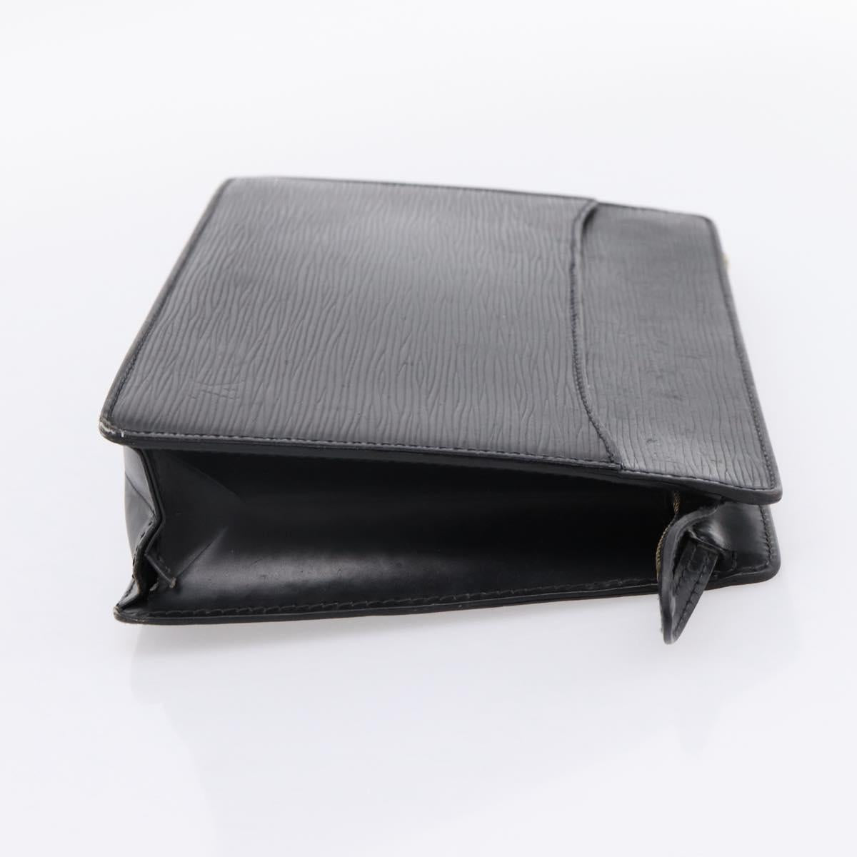 LOUIS VUITTON Epi Pochette Homme Clutch Bag Black M52522 LV Auth ep15907