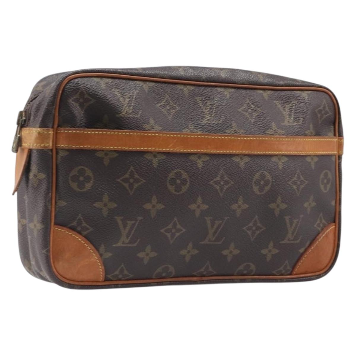 LOUIS VUITTON Monogram Compiegne 28 Clutch Bag M51845 LV Auth ep15910