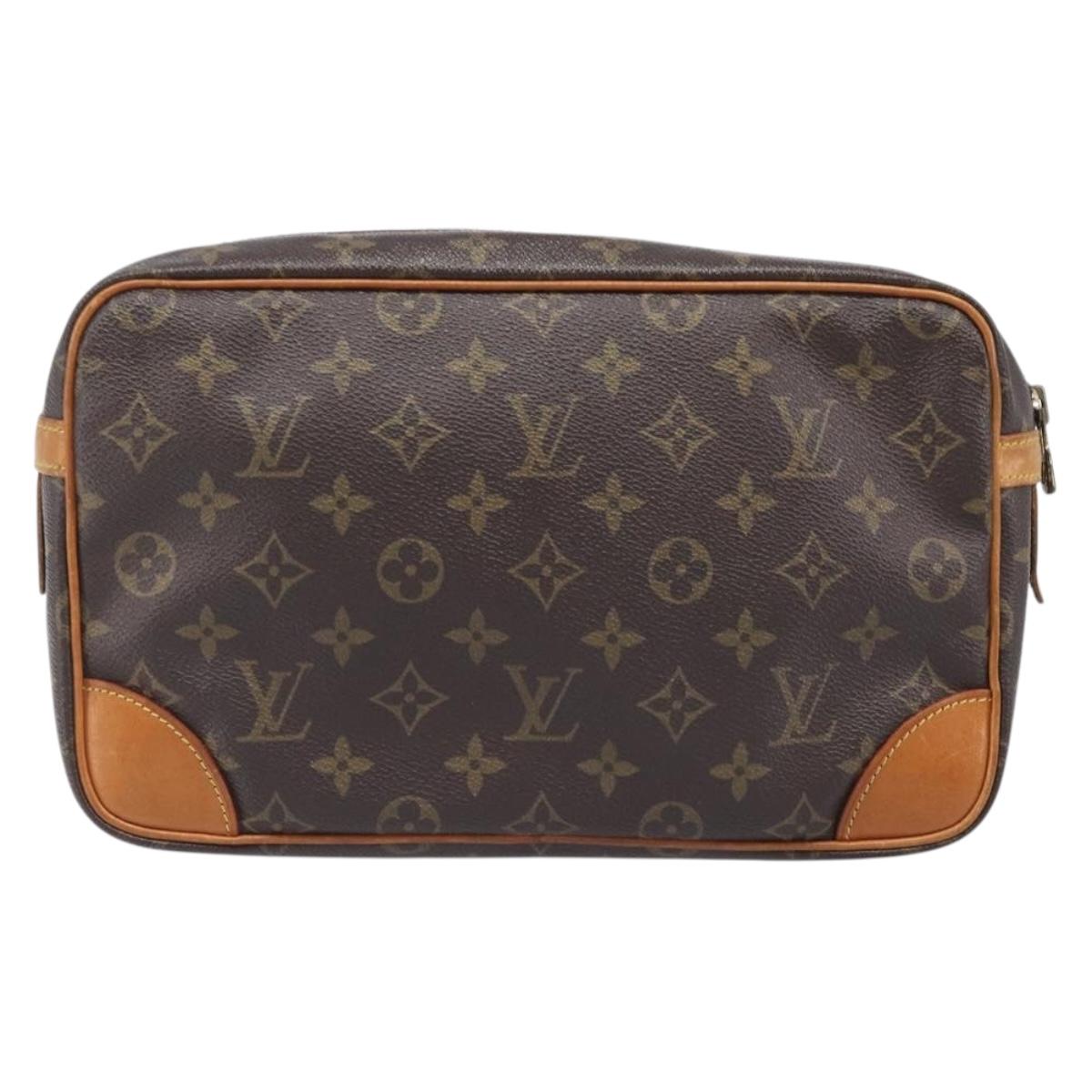 LOUIS VUITTON Monogram Compiegne 28 Clutch Bag M51845 LV Auth ep15910