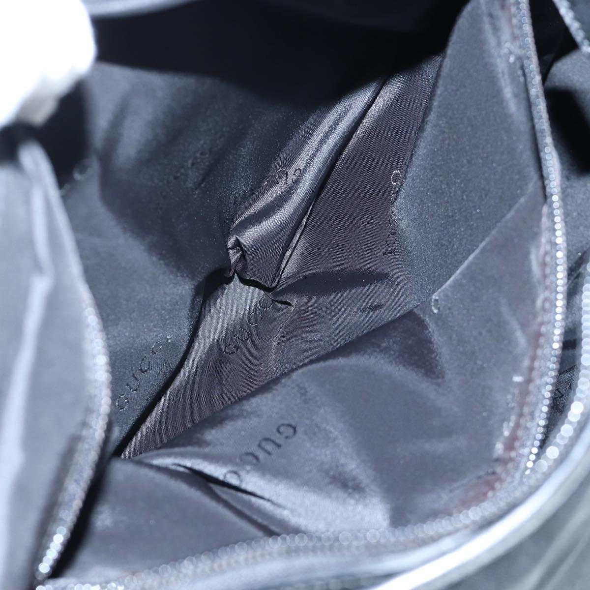 GUCCI Jackie Shoulder Bag Nylon Black Silver 019 0337 Auth ep15917A