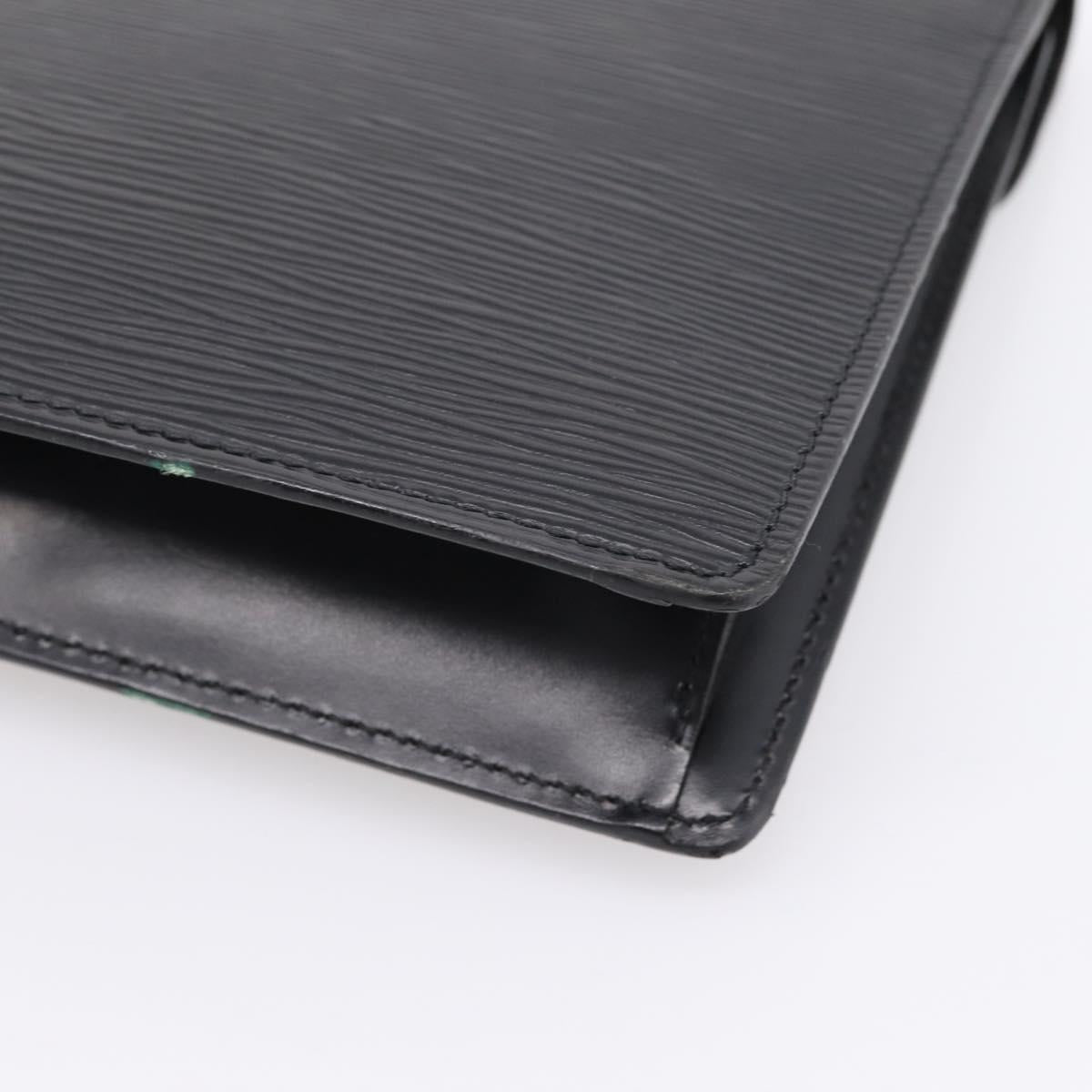 LOUIS VUITTON Epi Serie Dragonne Clutch Bag Black M52612 LV Auth ep15921