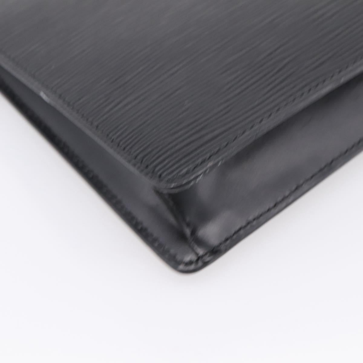 LOUIS VUITTON Epi Serie Dragonne Clutch Bag Black M52612 LV Auth ep15921