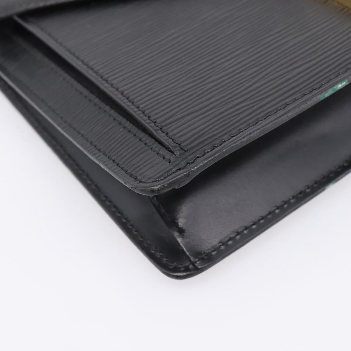 LOUIS VUITTON Epi Serie Dragonne Clutch Bag Black M52612 LV Auth ep15921