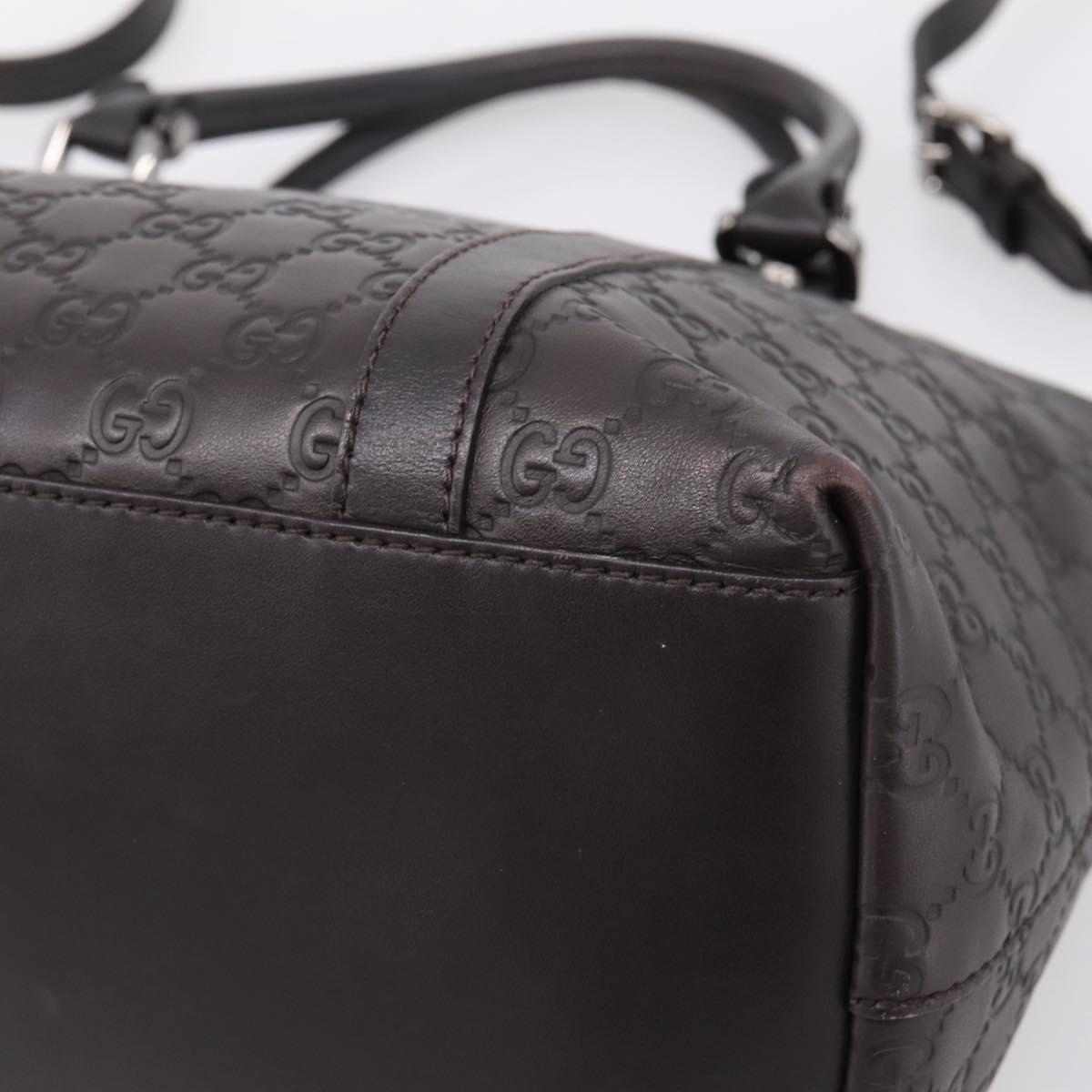 GUCCI GG Canvas Guccissima Bag Leather 2way Outlet Brown 341503 Auth ep15925