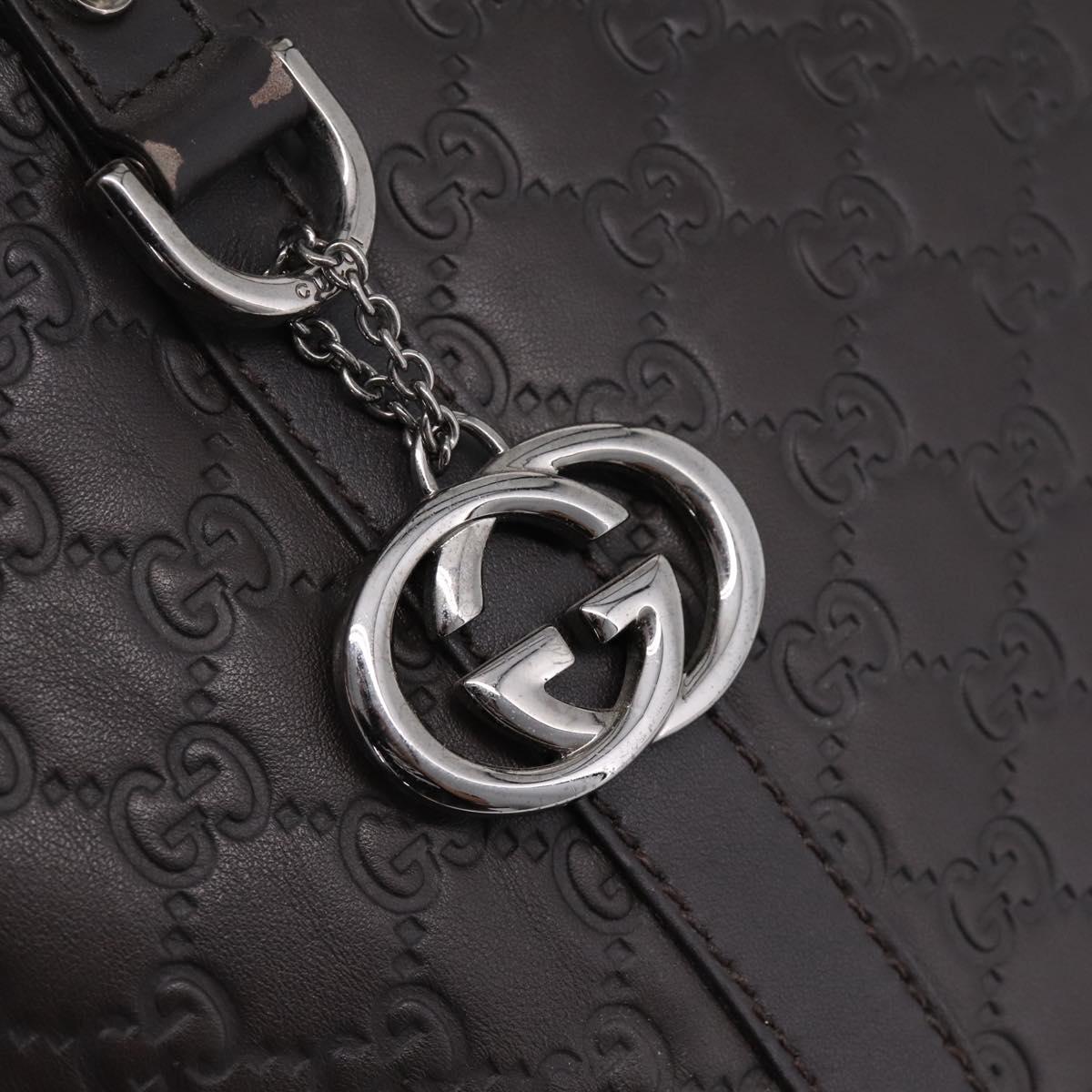 GUCCI GG Canvas Guccissima Bag Leather 2way Outlet Brown 341503 Auth ep15925