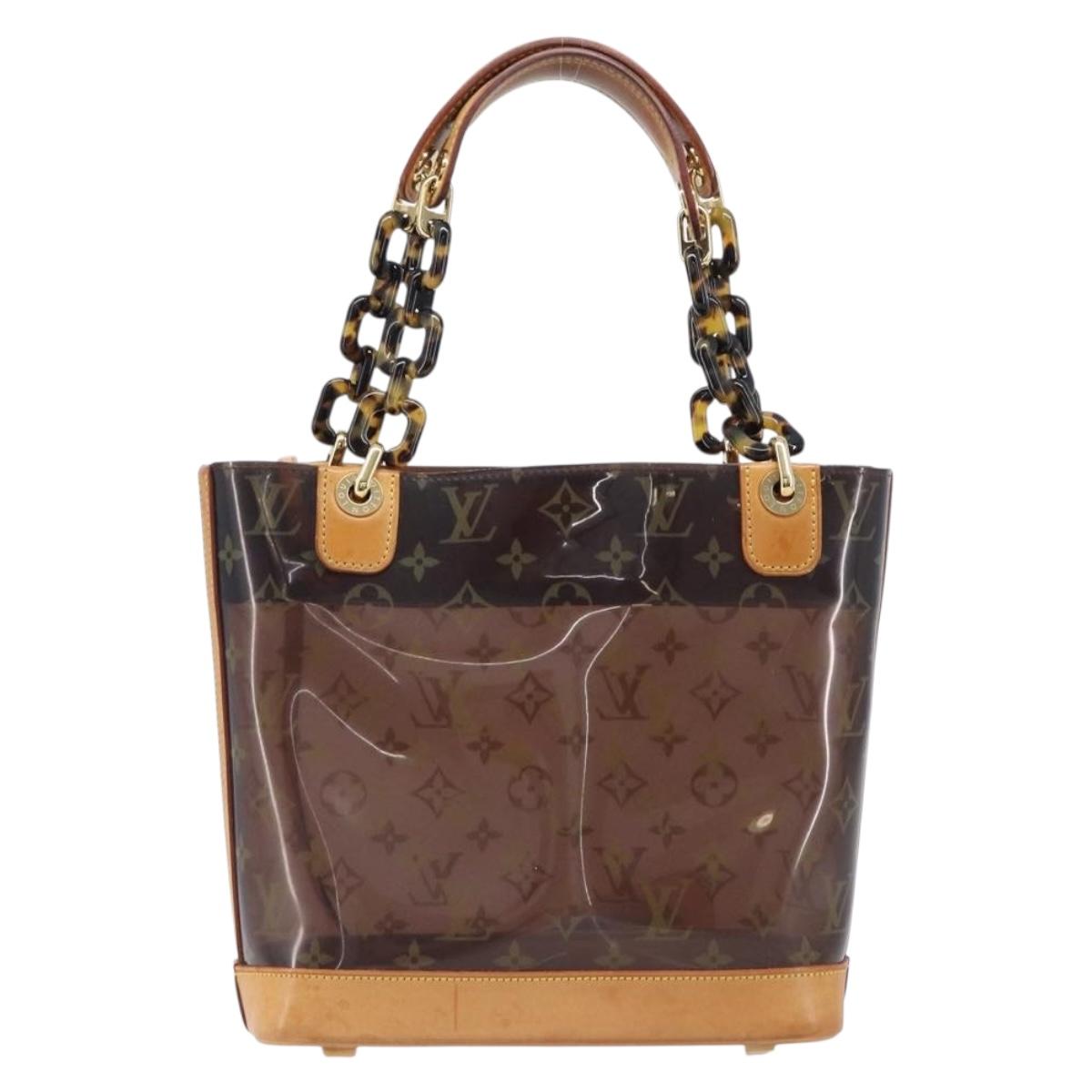 LOUIS VUITTON Monogram Vinyl Cabas Amble PM Bag Brown M92502 LV Auth ep15927