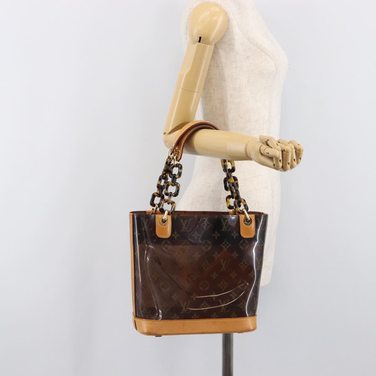 LOUIS VUITTON Monogram Vinyl Cabas Amble PM Bag Brown M92502 LV Auth ep15927