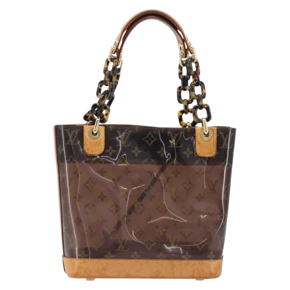 LOUIS VUITTON Monogram Vinyl Cabas Amble PM Bag Brown M92502 LV Auth ep15927