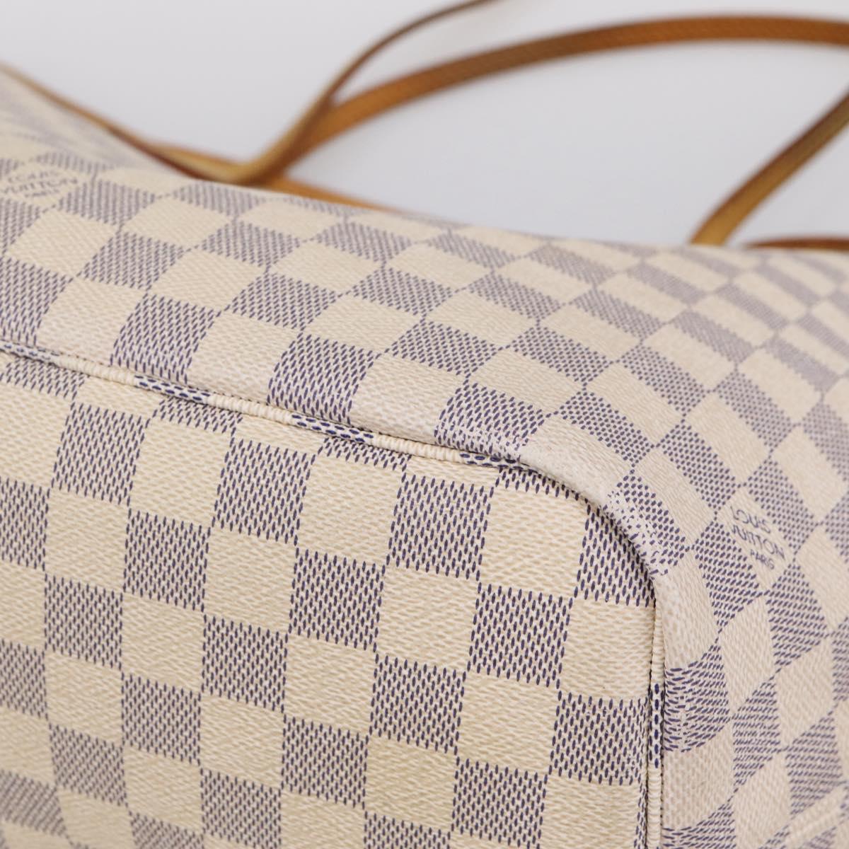 LOUIS VUITTON Damier Azur Neverfull MM Tote Bag N41605 LV Auth ep15937