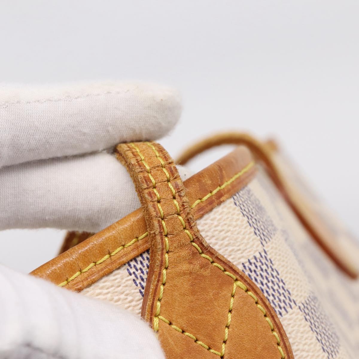 LOUIS VUITTON Damier Azur Neverfull MM Tote Bag N41605 LV Auth ep15937