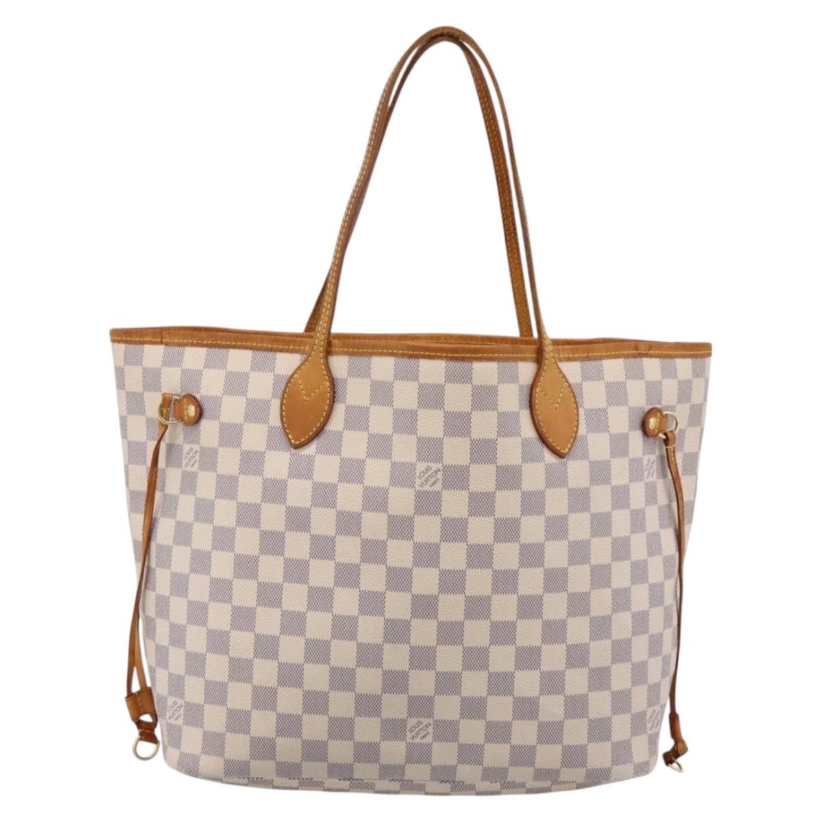 LOUIS VUITTON Damier Azur Neverfull MM Tote Bag N41605 LV Auth ep15937