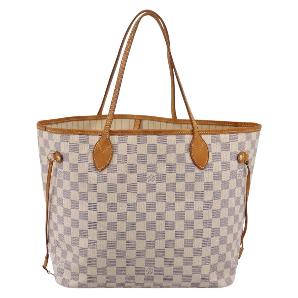 LOUIS VUITTON Damier Azur Neverfull MM Tote Bag N41605 LV Auth ep15937