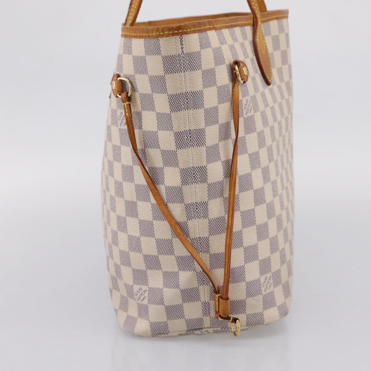 LOUIS VUITTON Damier Azur Neverfull MM Tote Bag N41605 LV Auth ep15937