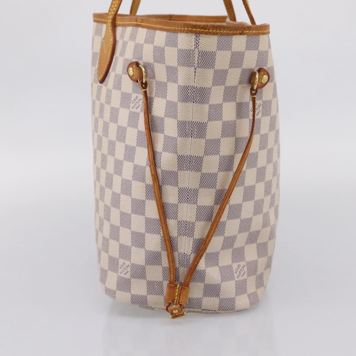 LOUIS VUITTON Damier Azur Neverfull MM Tote Bag N41605 LV Auth ep15937