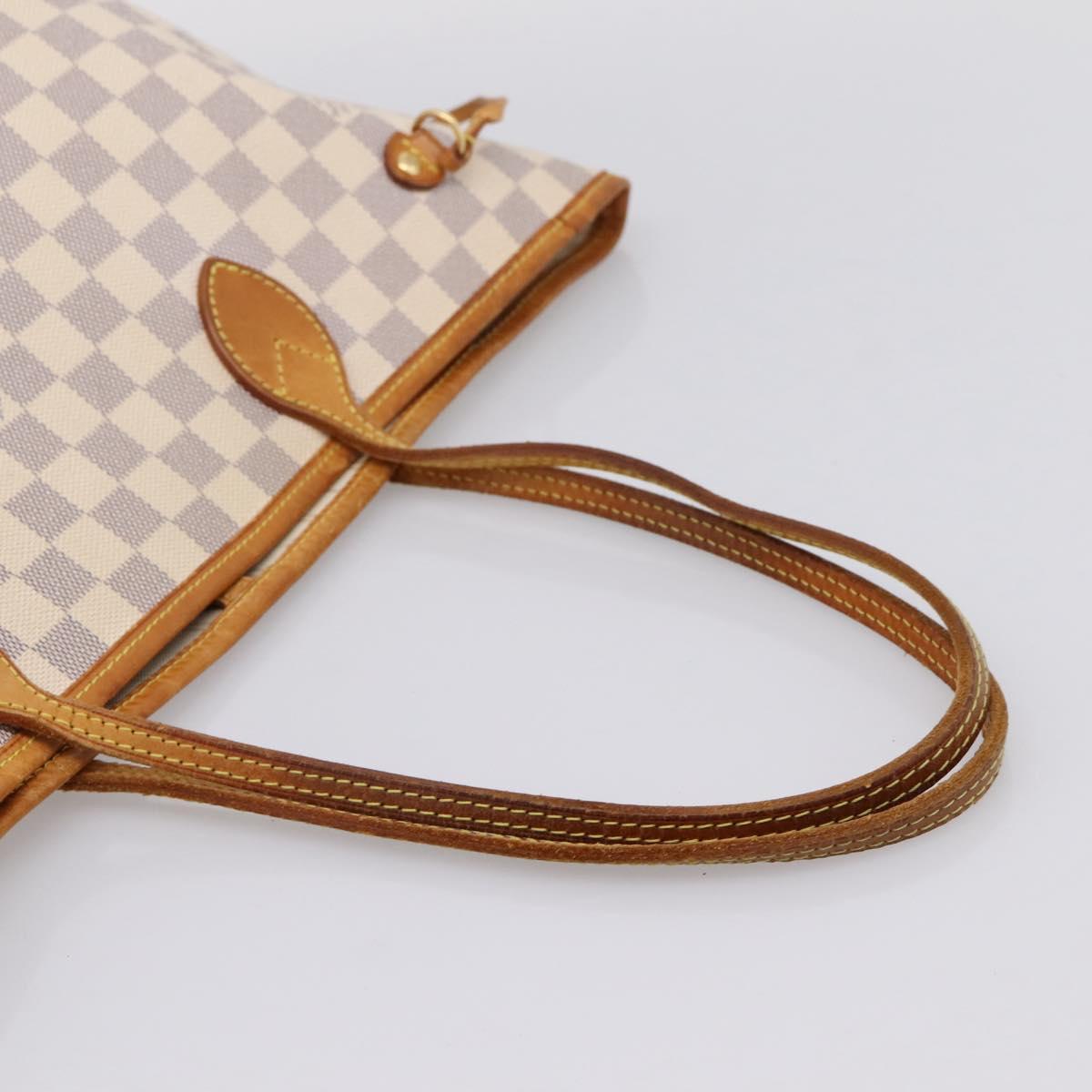 LOUIS VUITTON Damier Azur Neverfull MM Tote Bag N41605 LV Auth ep15937