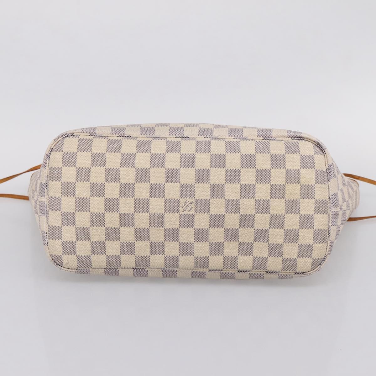 LOUIS VUITTON Damier Azur Neverfull MM Tote Bag N41605 LV Auth ep15937