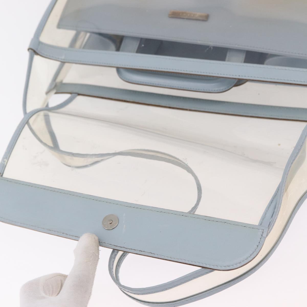 GUCCI Shoulder Bag Vinyl Light Blue Clear 001 2058 1772 5 Auth ep15938
