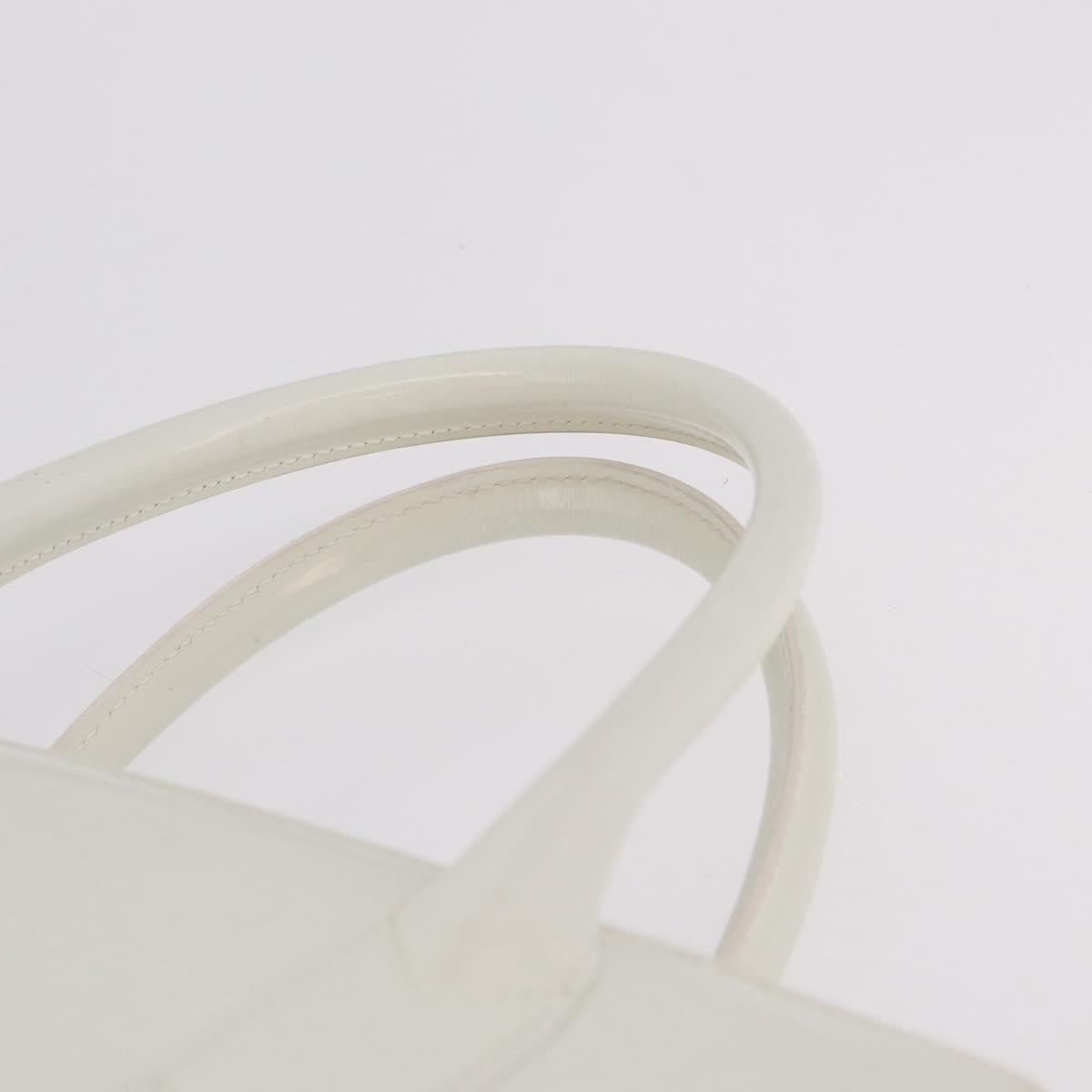 GUCCI Hand Bag Patent leather White Gold 000 2404 0503 Auth ep15939