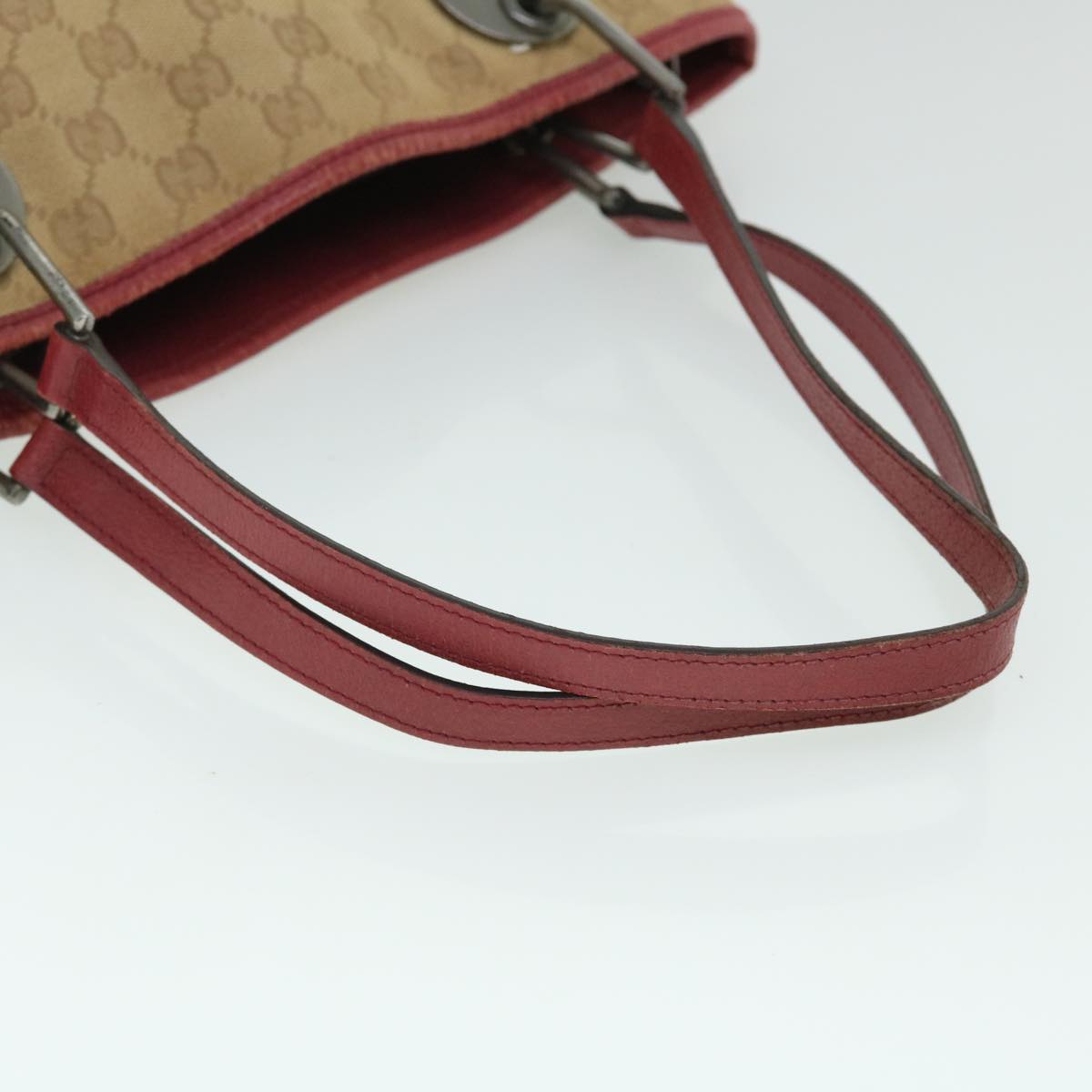 GUCCI GG Canvas Tote Bag Beige 120837 Auth ep1594