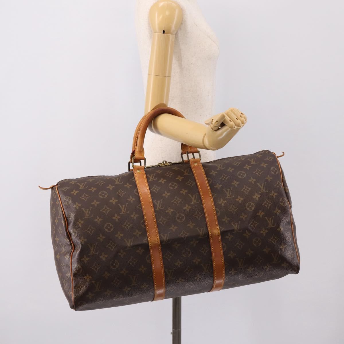 LOUIS VUITTON Monogram Keepall 50 Boston Bag M41426 LV Auth ep15943