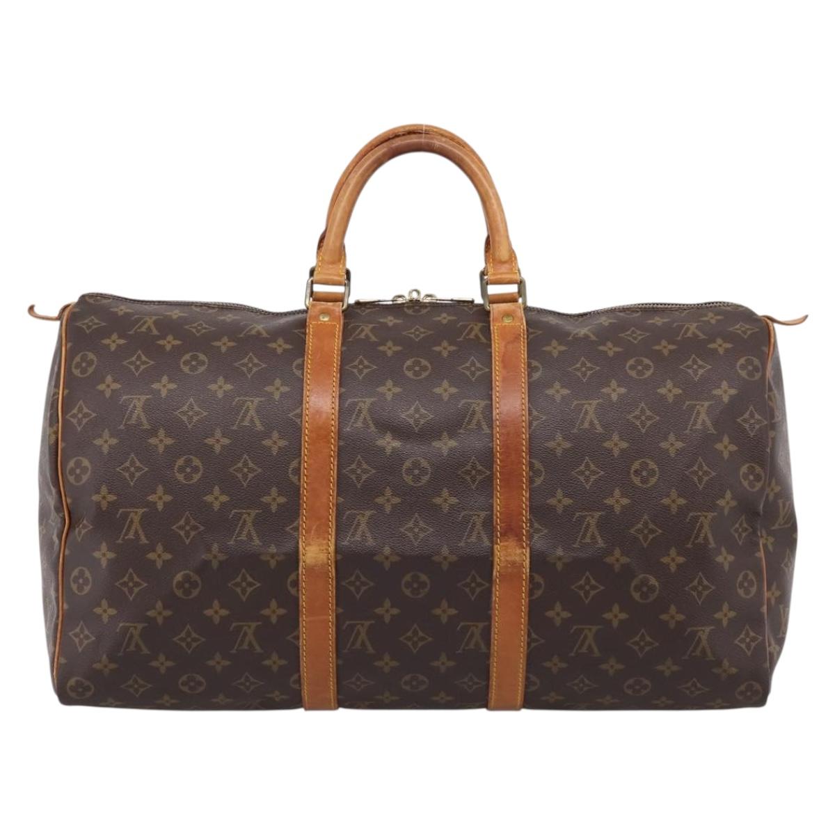 LOUIS VUITTON Monogram Keepall 50 Boston Bag M41426 LV Auth ep15943