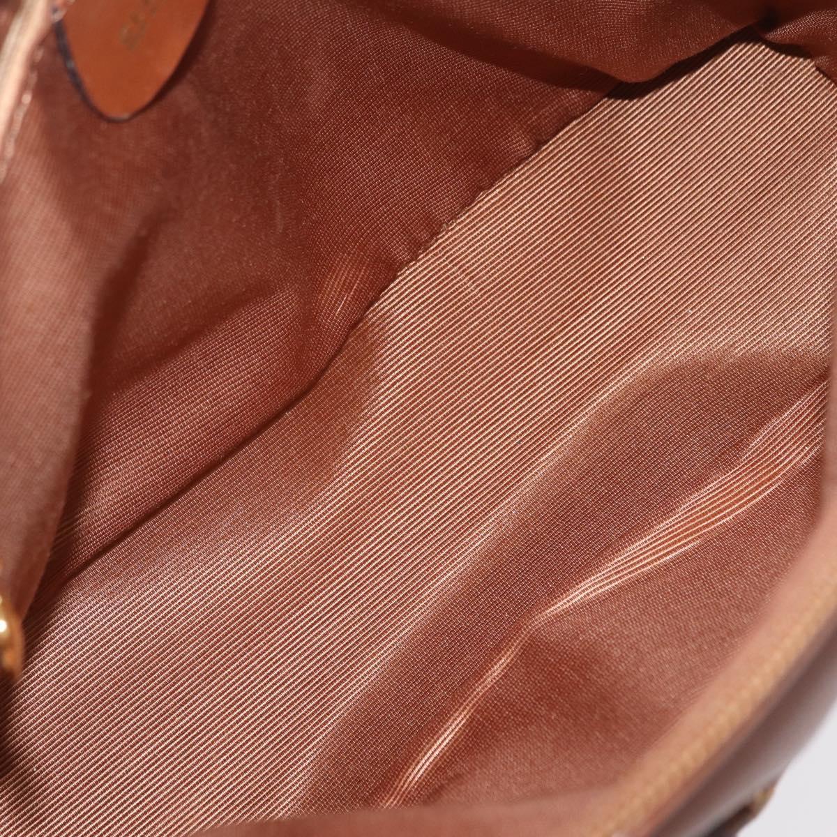 GUCCI Bamboo Hand Bag Leather 2way Brown Gold 000 1274 0290 Auth ep15945