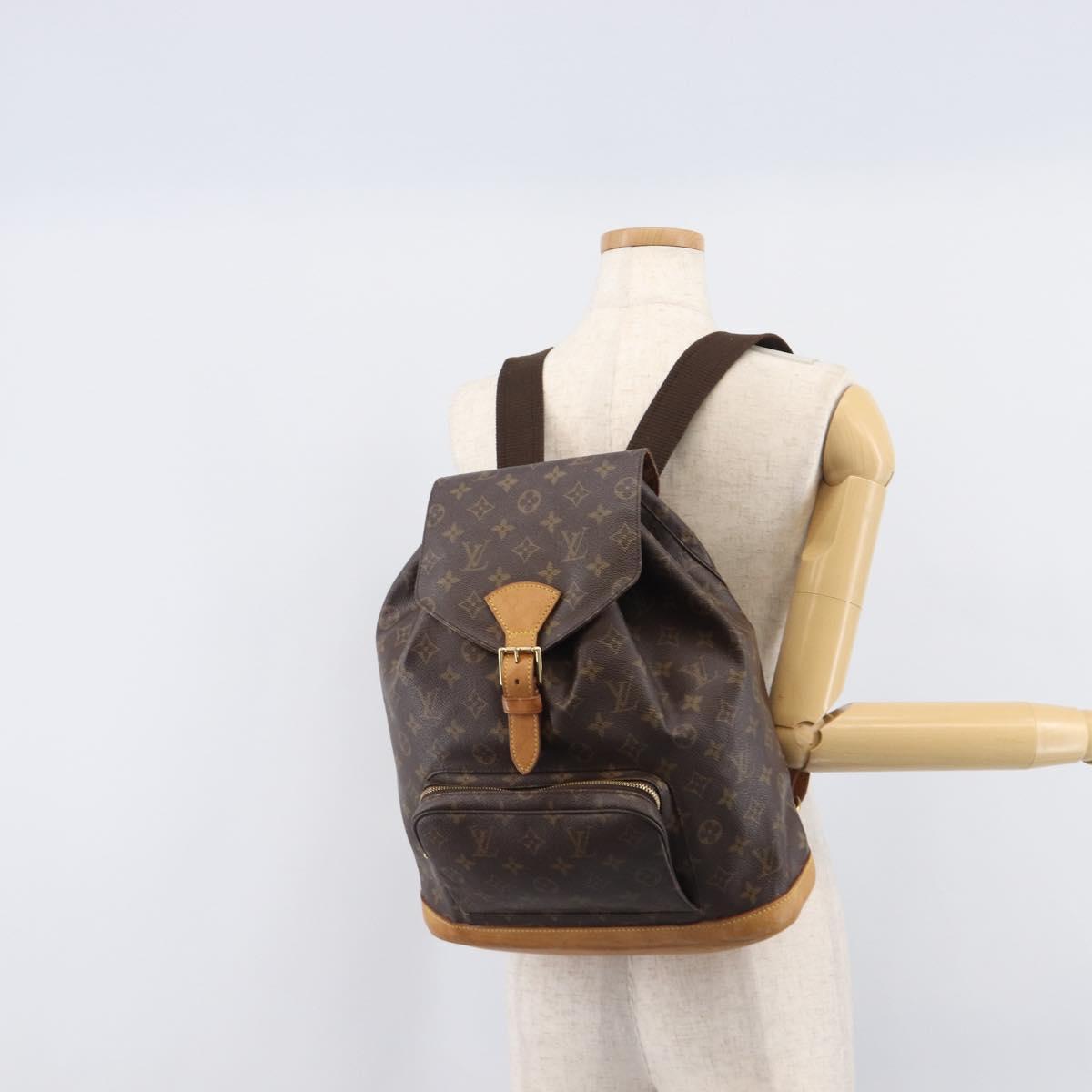 LOUIS VUITTON Monogram Montsouris GM Backpack M51135 LV Auth ep15946