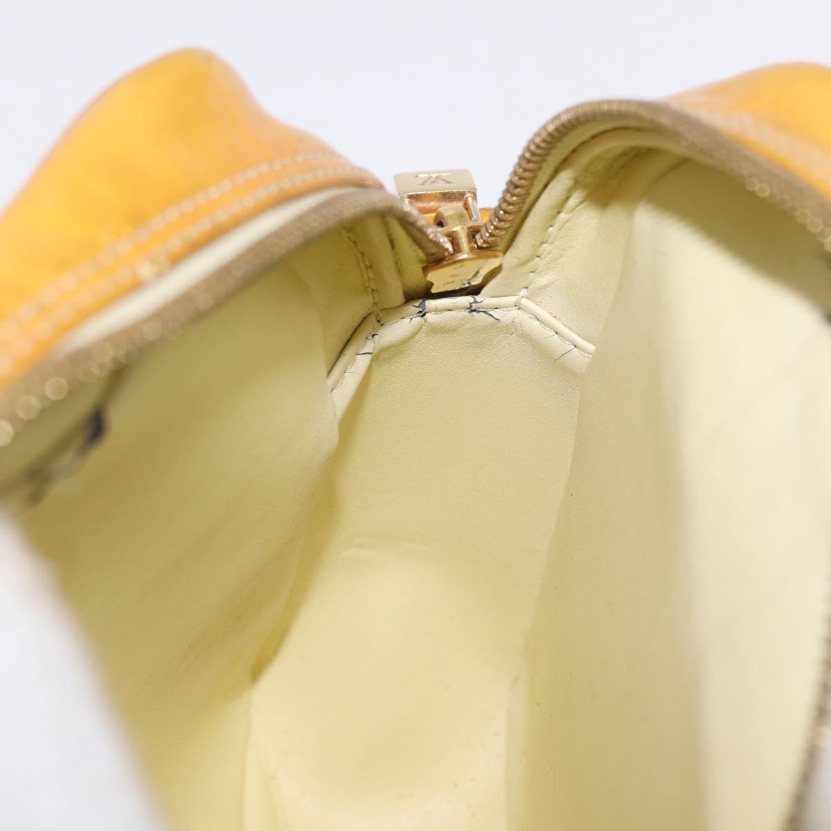 LOUIS VUITTON Monogram Vernis Wooster Bag Lime Yellow M91075 LV Auth ep15950