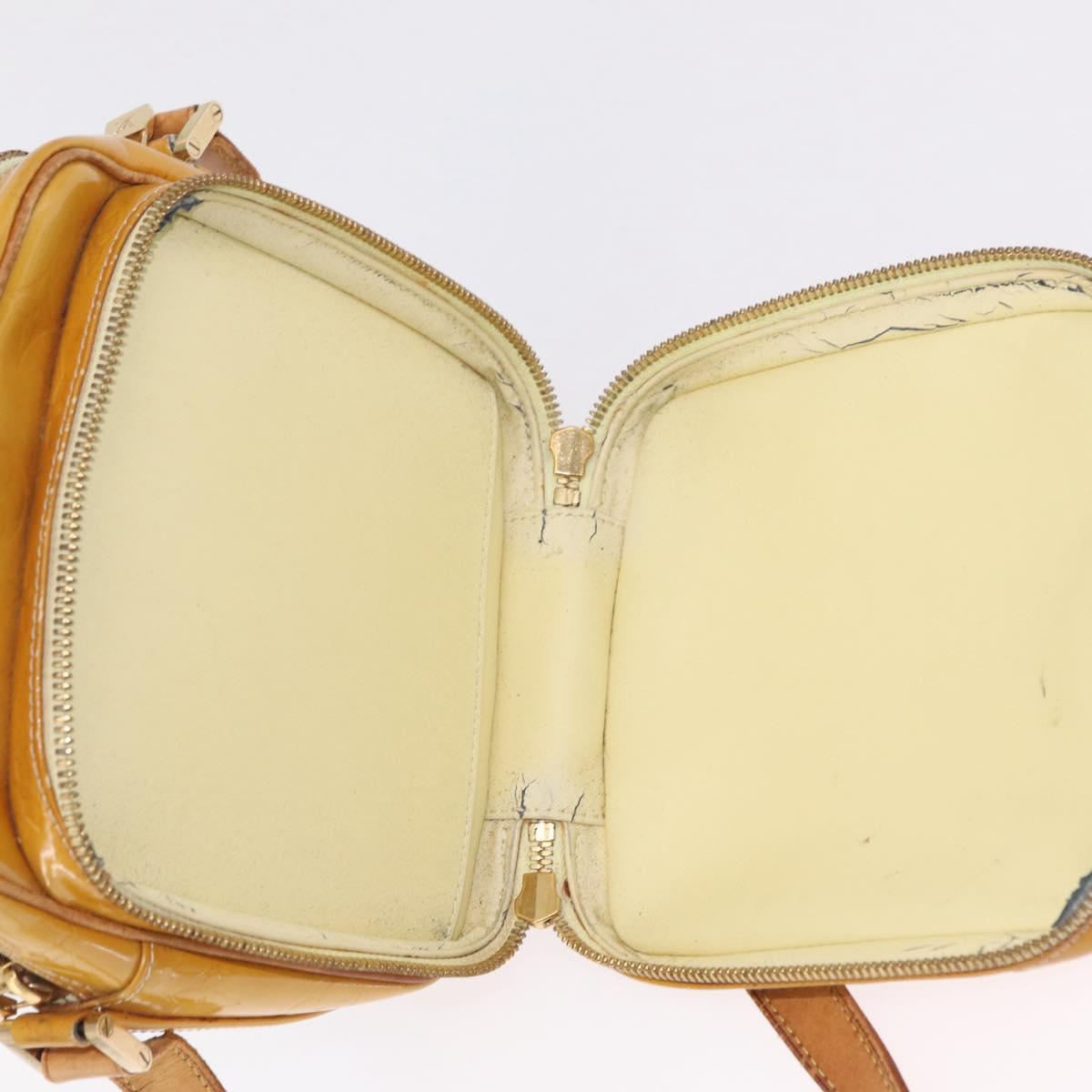 LOUIS VUITTON Monogram Vernis Wooster Bag Lime Yellow M91075 LV Auth ep15950