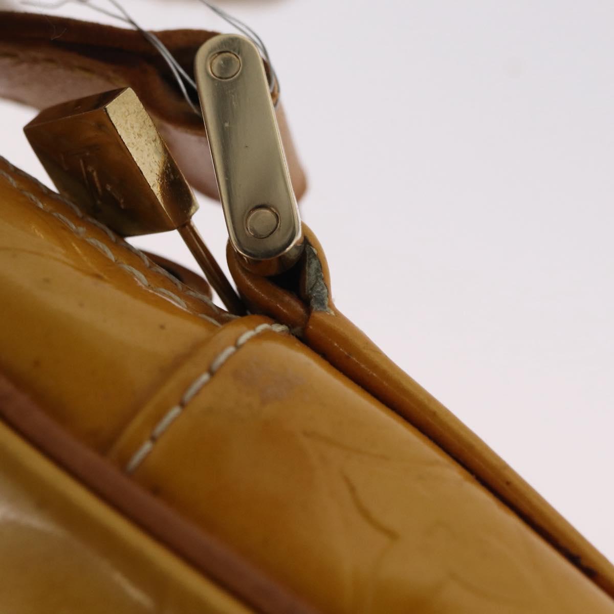 LOUIS VUITTON Monogram Vernis Wooster Bag Lime Yellow M91075 LV Auth ep15950