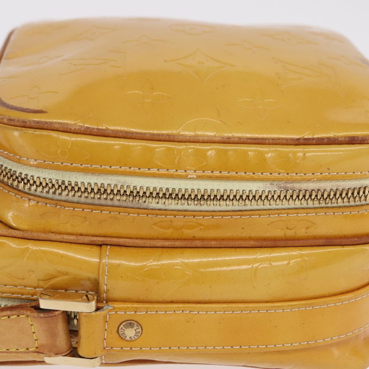LOUIS VUITTON Monogram Vernis Wooster Bag Lime Yellow M91075 LV Auth ep15950