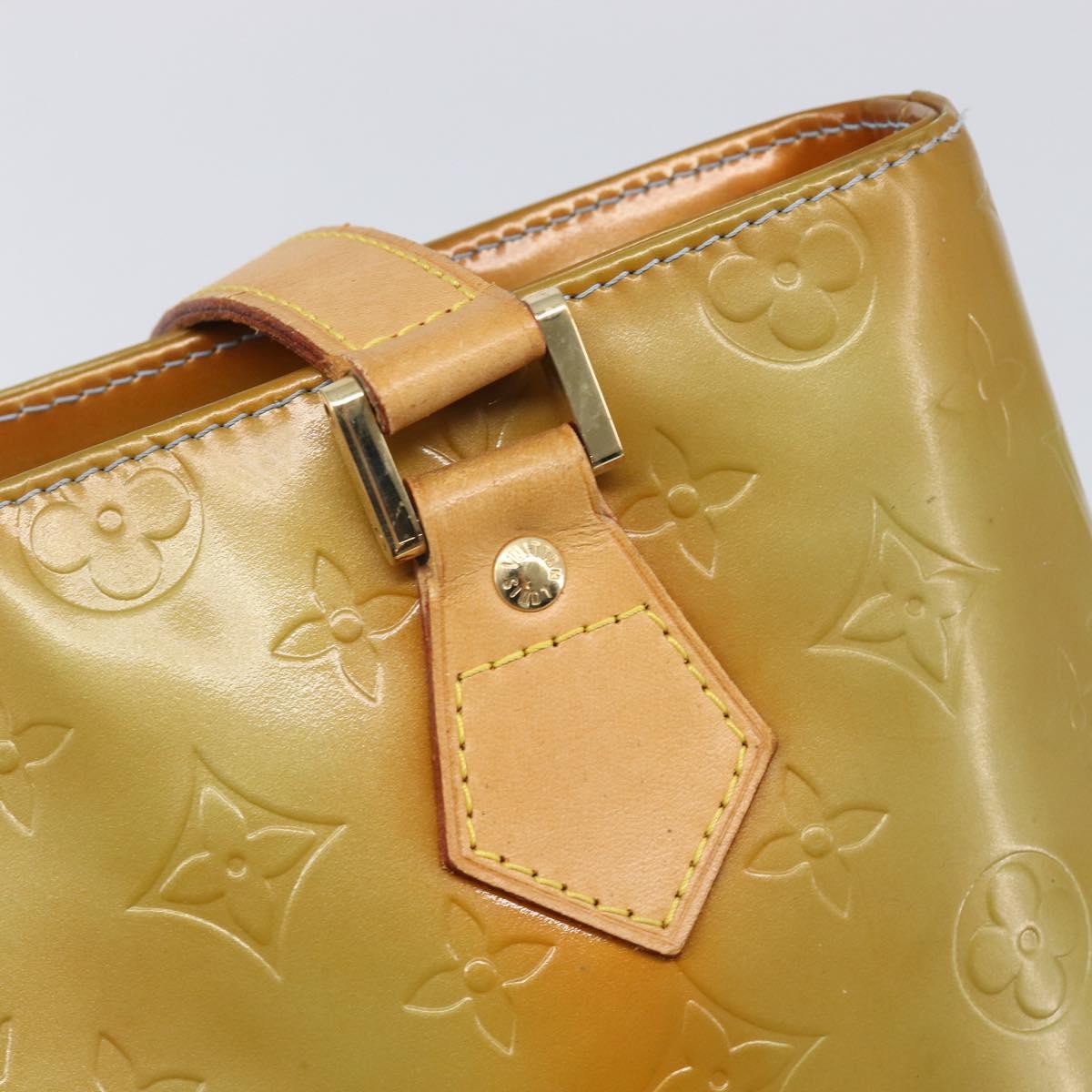 LOUIS VUITTON Monogram Vernis Houston Hand Bag Baby Blue M91005 LV Auth ep15961