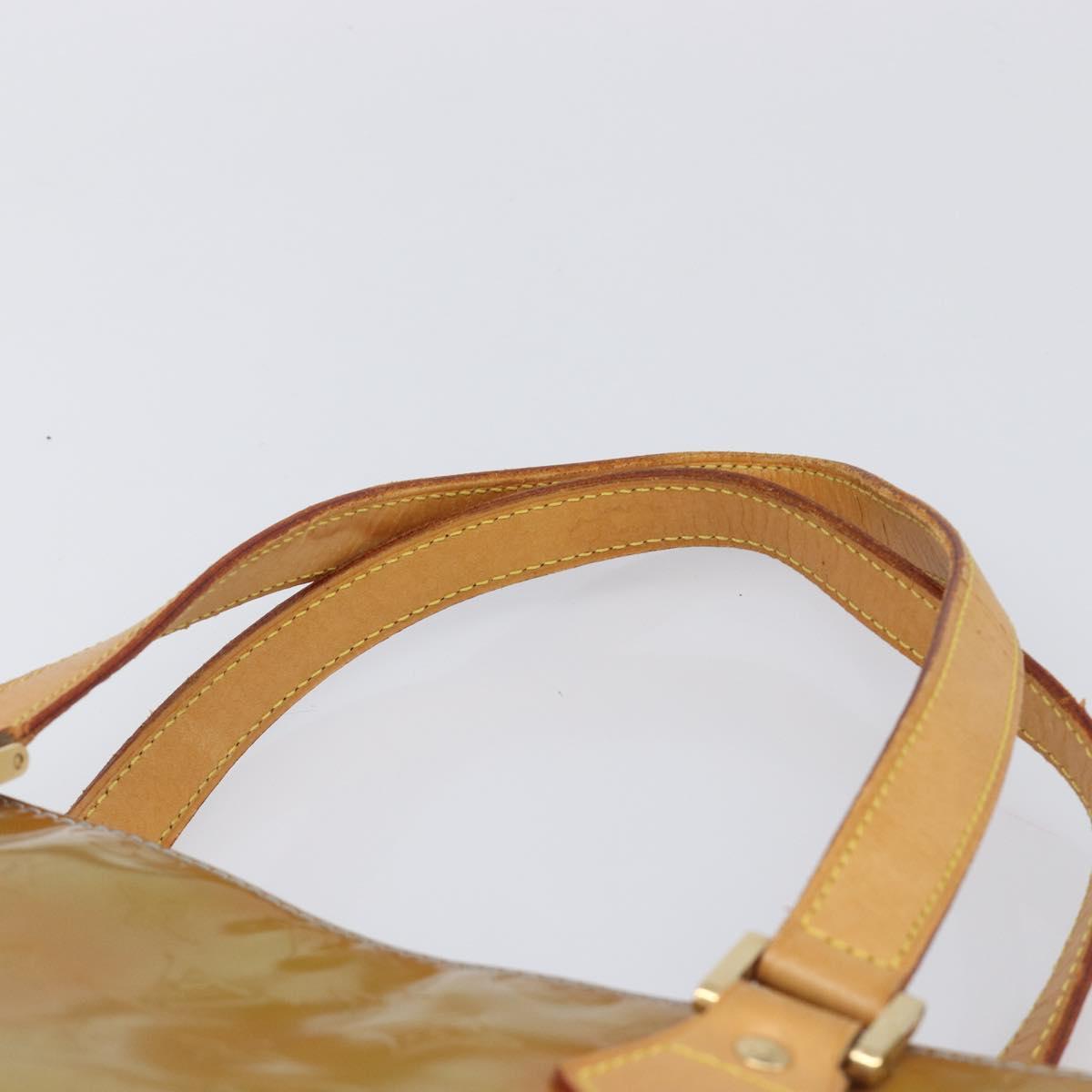 LOUIS VUITTON Monogram Vernis Houston Hand Bag Baby Blue M91005 LV Auth ep15961