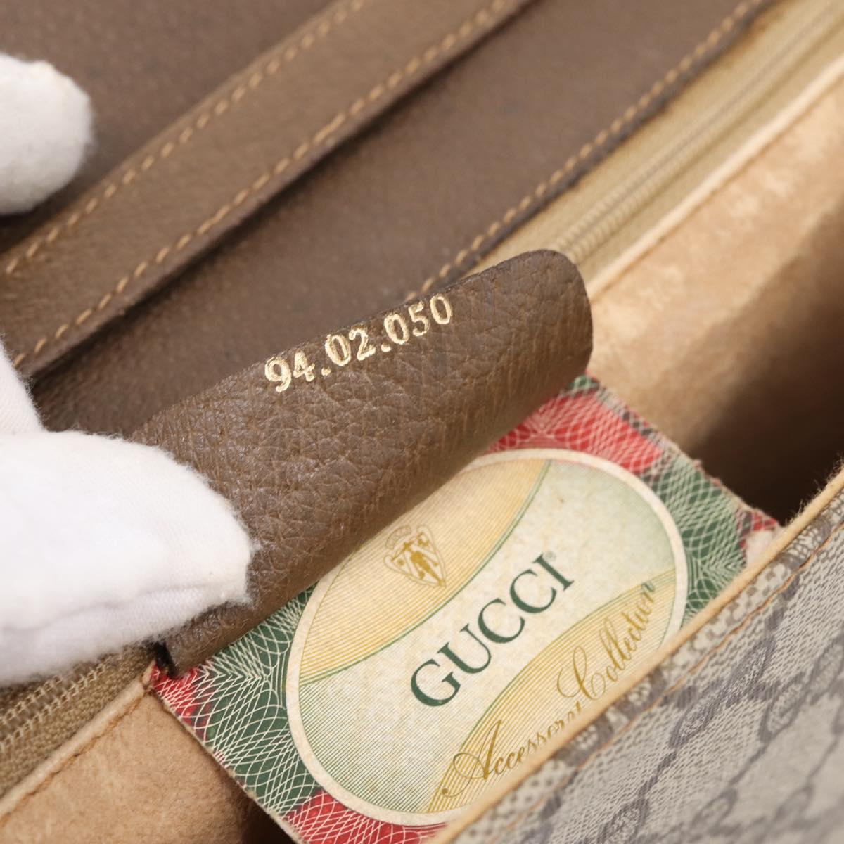 GUCCI GG Supreme Shoulder Bag PVC Beige Gold 94 02 050 Auth ep15966