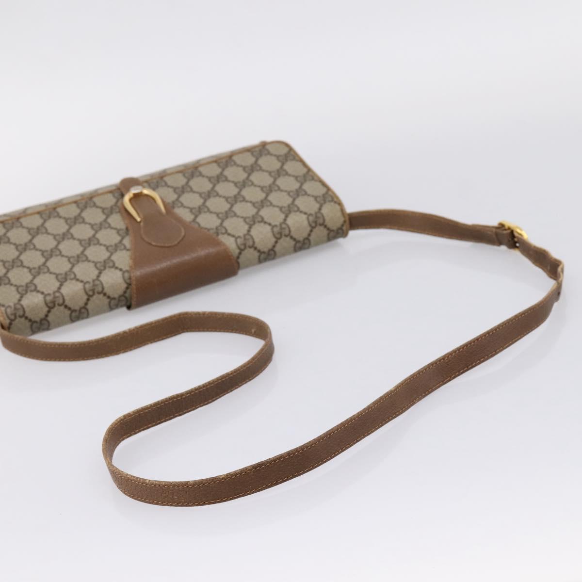 GUCCI GG Supreme Shoulder Bag PVC Beige Gold 94 02 050 Auth ep15966