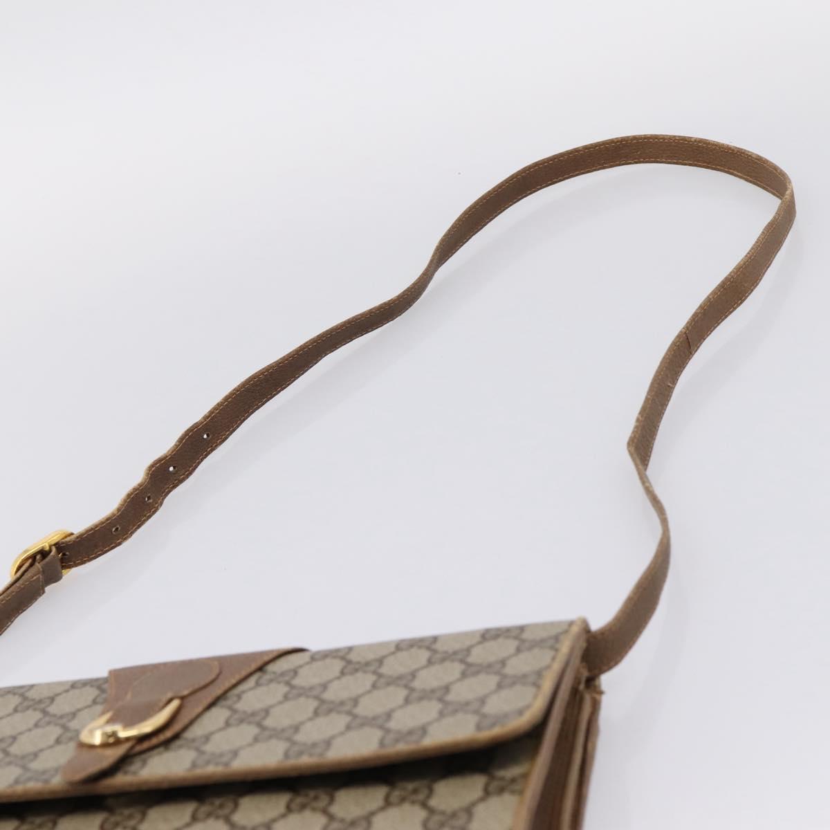 GUCCI GG Supreme Shoulder Bag PVC Beige Gold 94 02 050 Auth ep15966