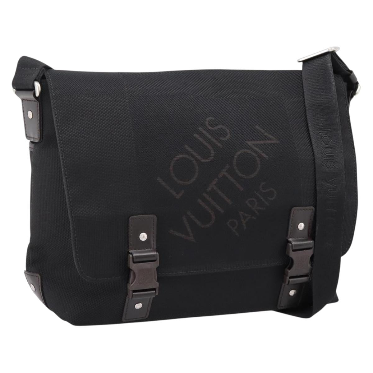 LOUIS VUITTON Damier Geant Roux Shoulder Bag Black M93079 LV Auth ep15970