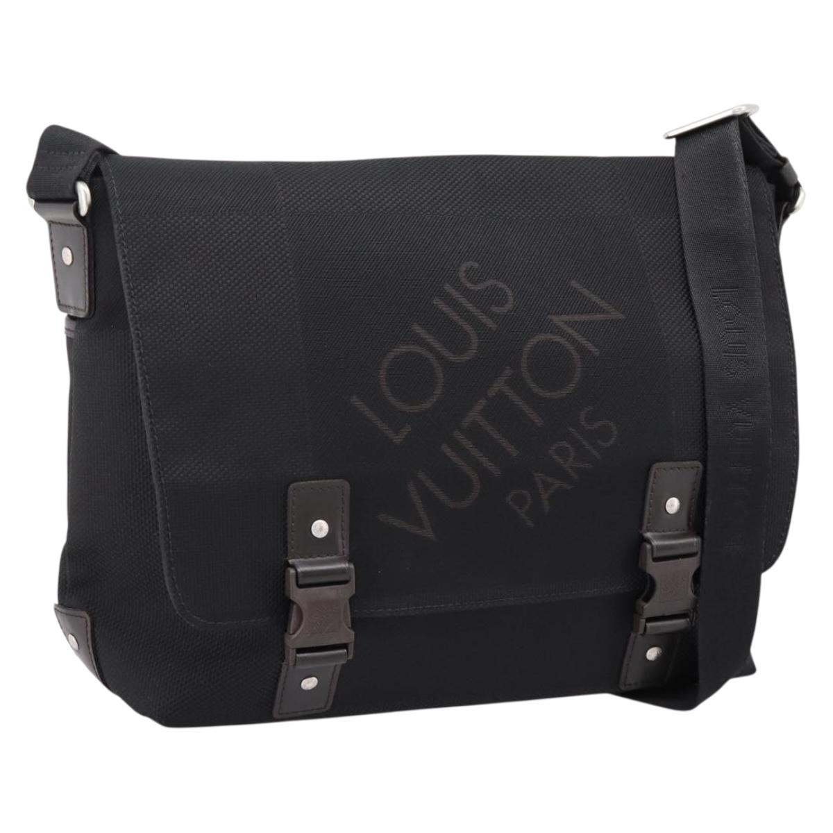 LOUIS VUITTON Damier Geant Roux Shoulder Bag Black M93079 LV Auth ep15970