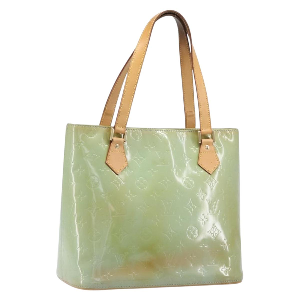 LOUIS VUITTON Monogram Vernis Houston Hand Bag Baby Blue M91005 LV Auth ep15974