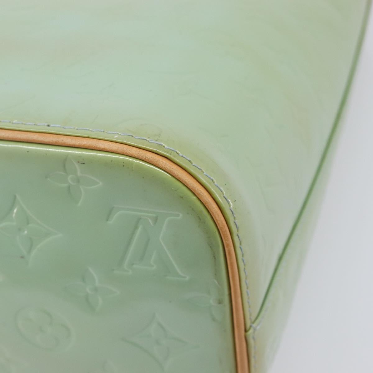 LOUIS VUITTON Monogram Vernis Houston Hand Bag Baby Blue M91005 LV Auth ep15974
