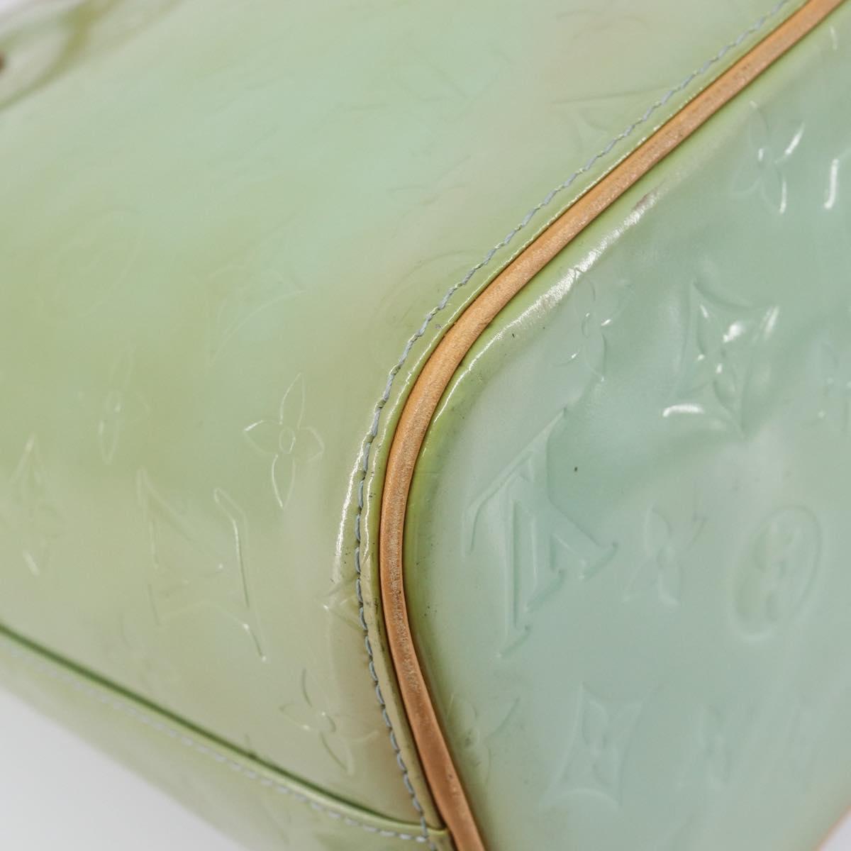 LOUIS VUITTON Monogram Vernis Houston Hand Bag Baby Blue M91005 LV Auth ep15974