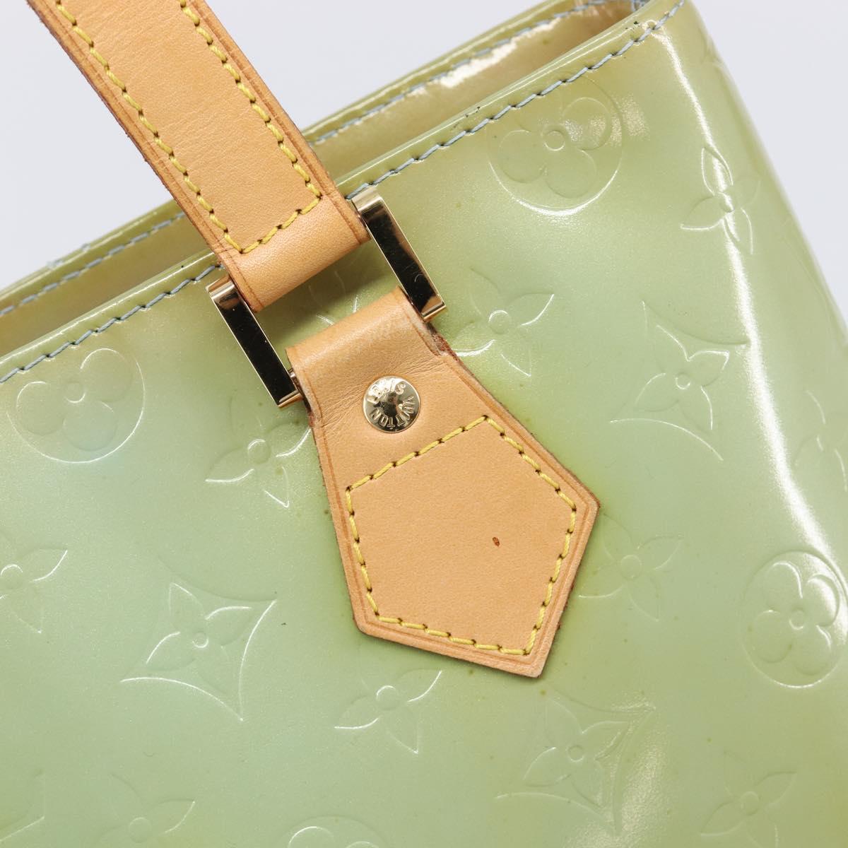 LOUIS VUITTON Monogram Vernis Houston Hand Bag Baby Blue M91005 LV Auth ep15974