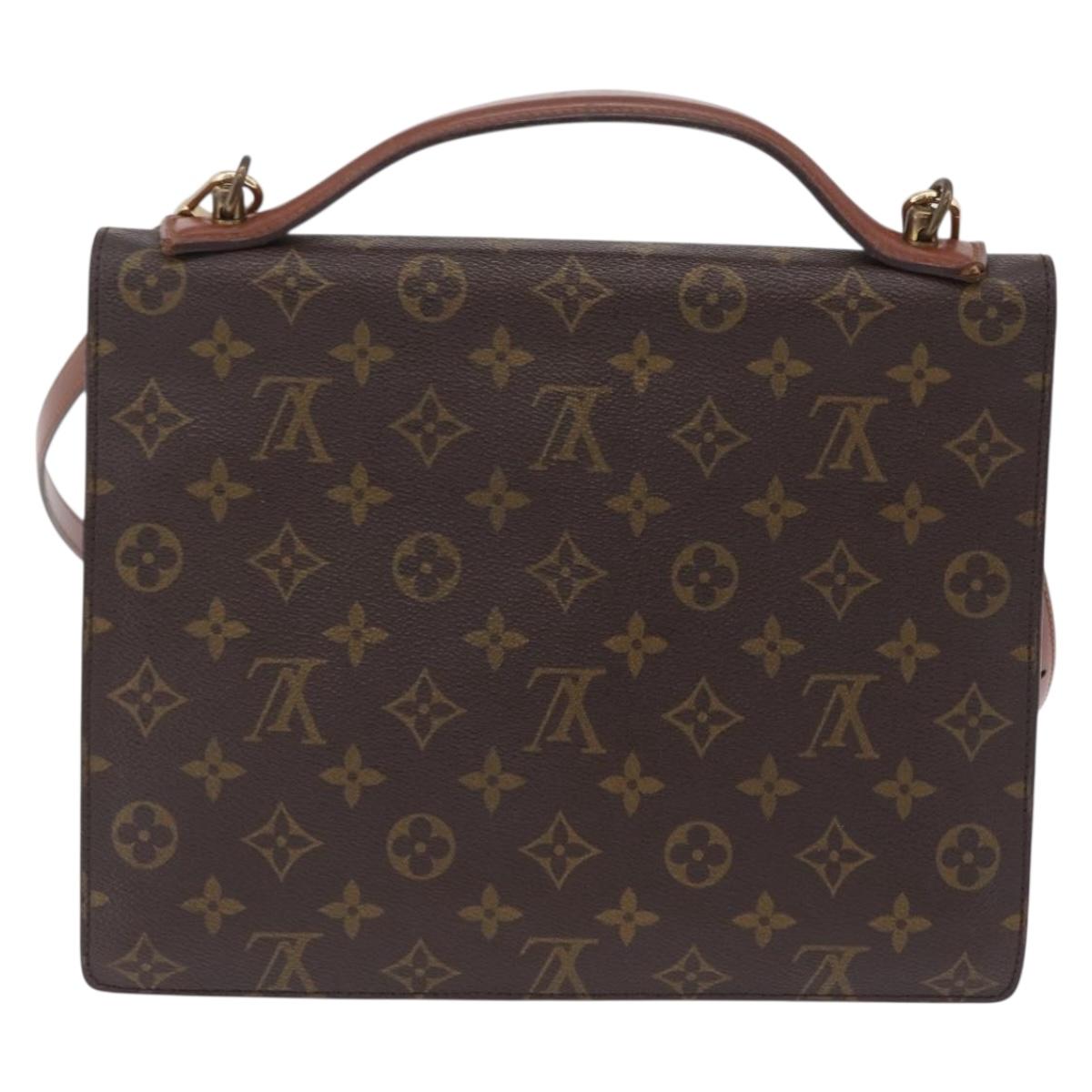 LOUIS VUITTON Monogram Monceau28 Hand Bag M51185 LV Auth ep15982