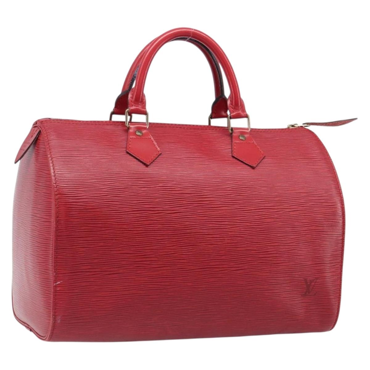 LOUIS VUITTON Epi Speedy 30 Hand Bag Castilian Red M43007 LV Auth ep15983A